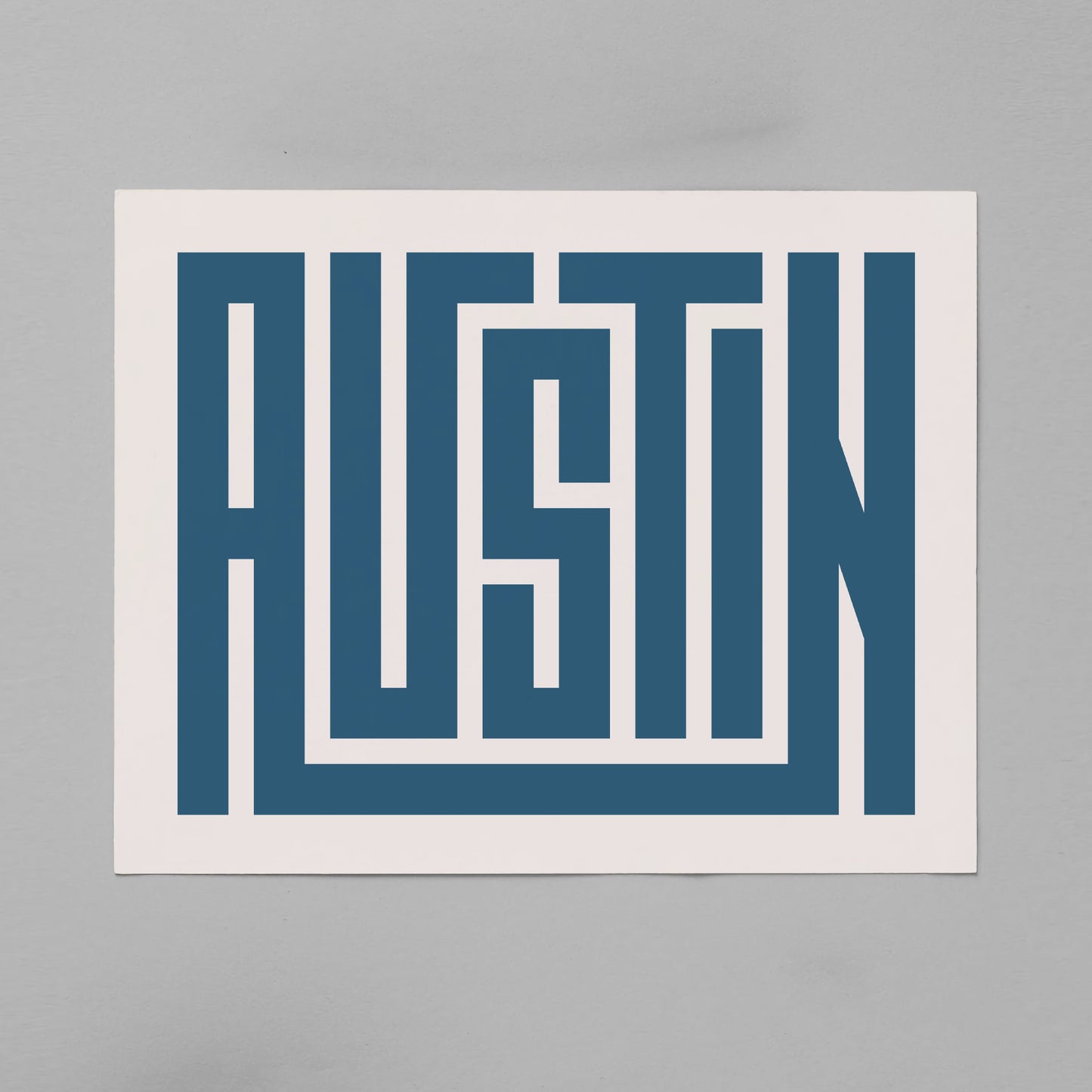 Unframed Austin Poster on Gray Background