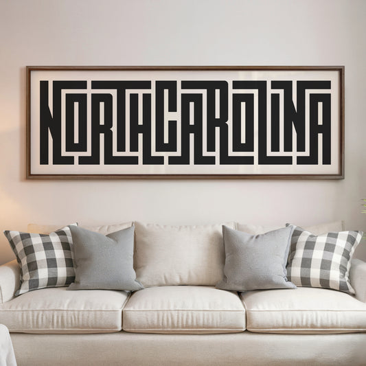 North Carolina - Typography Print