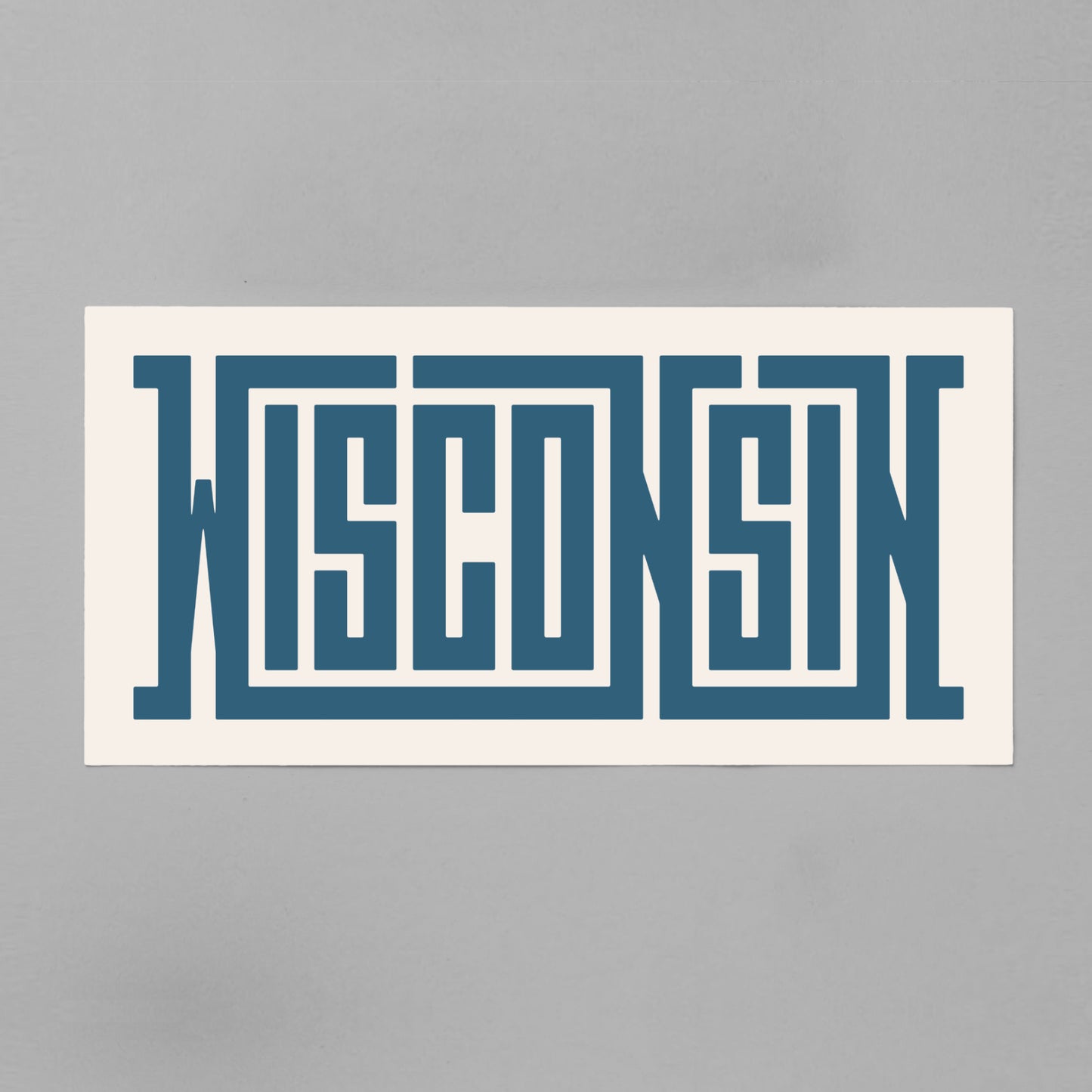 Unframed Wisconsin Poster on Gray Background