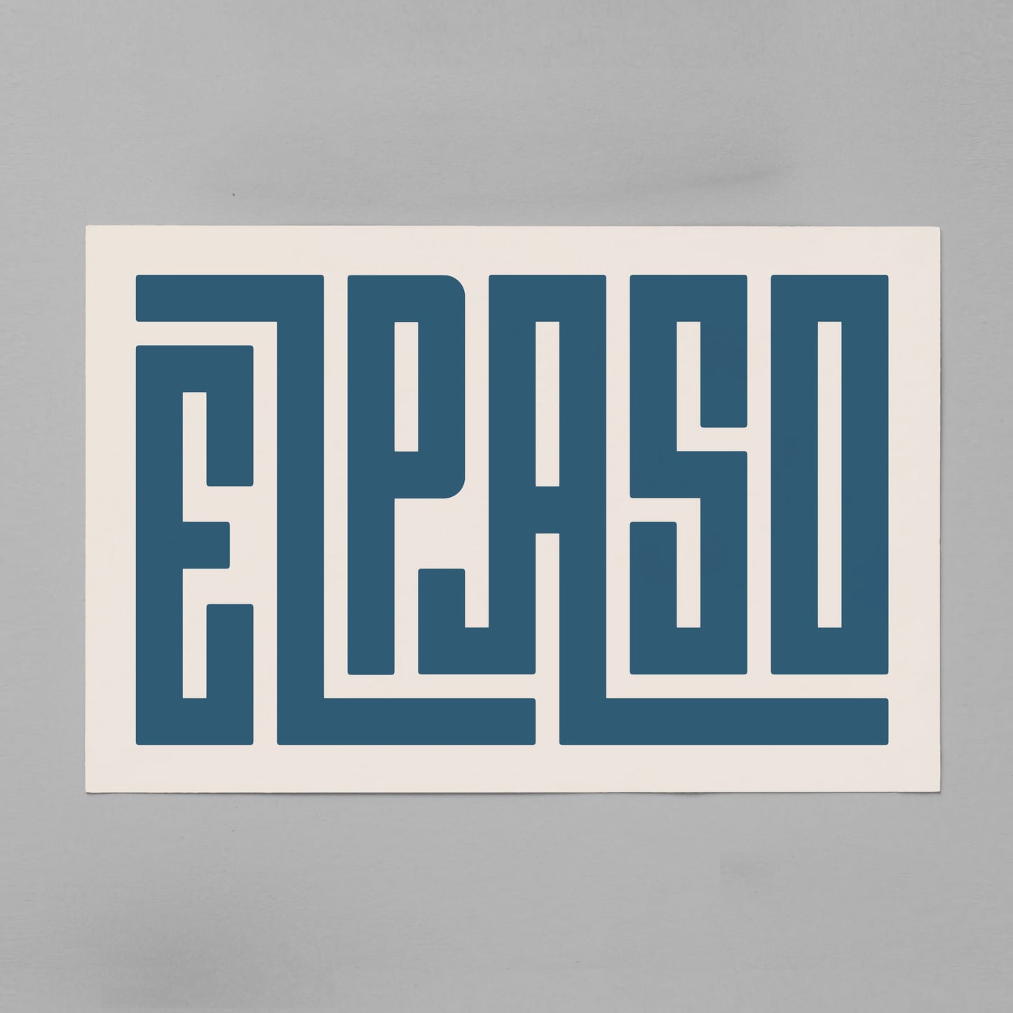 Unframed El Paso Poster on Gray Background