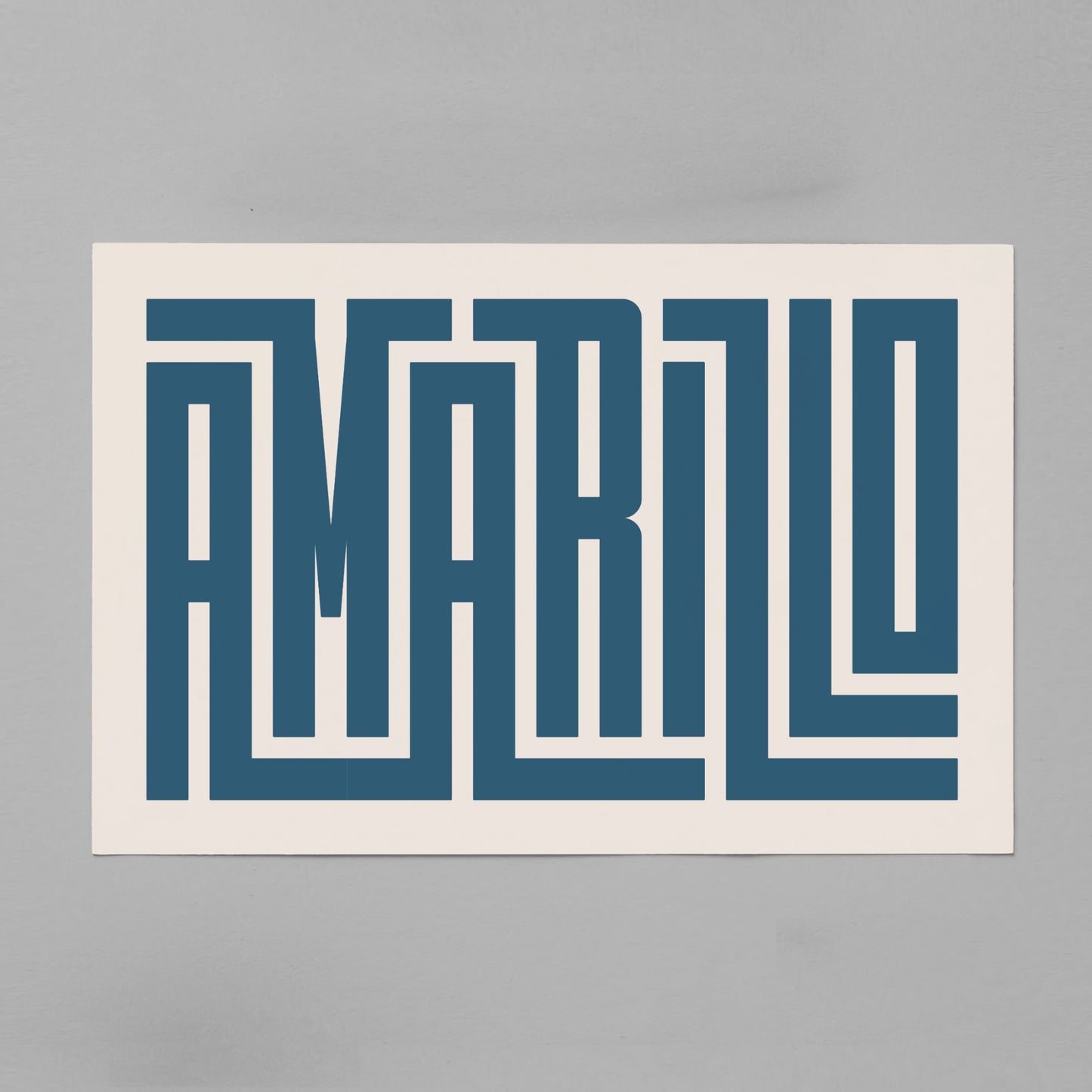 Unframed Amarillo Poster on Gray Background