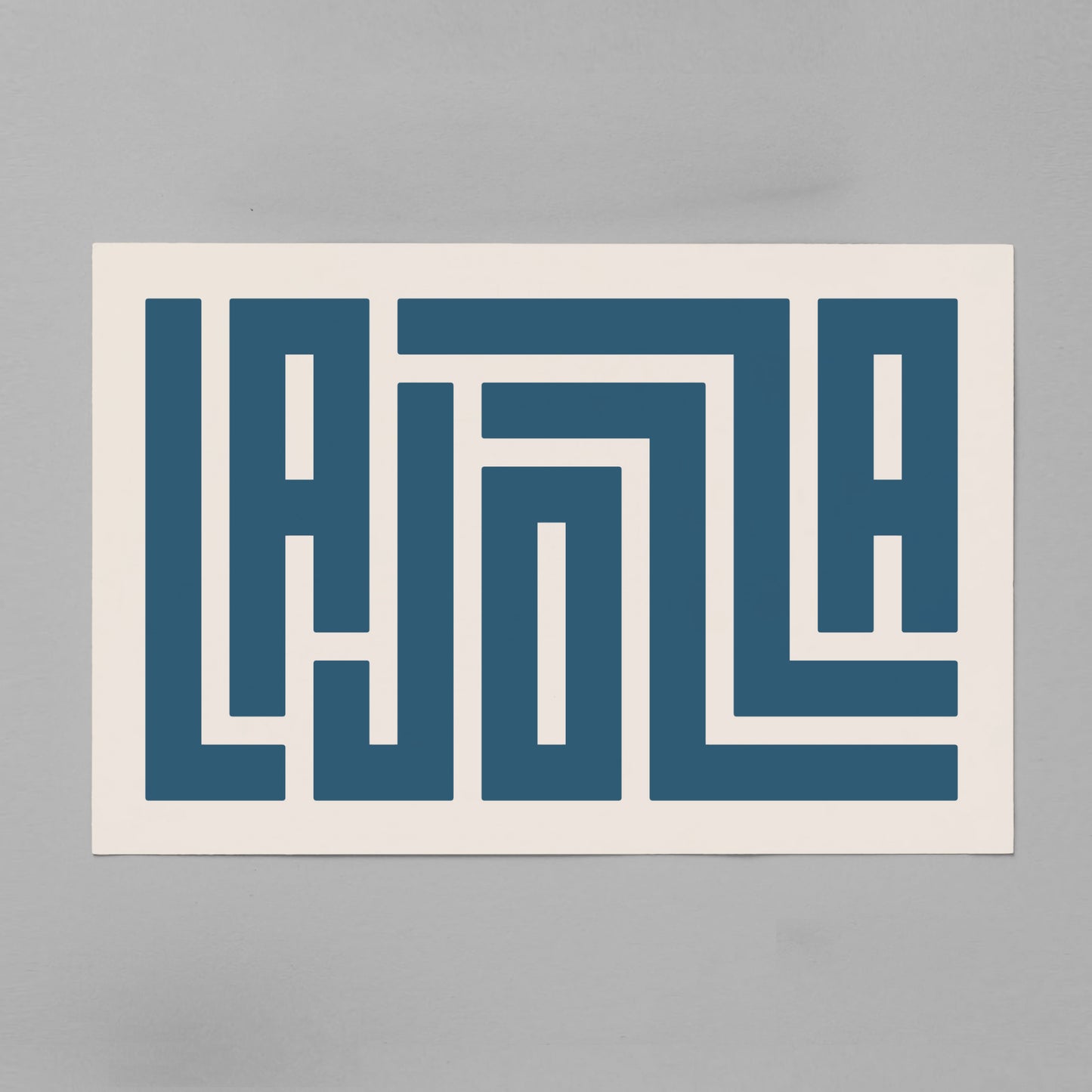Unframed La Jolla Poster on Gray Background