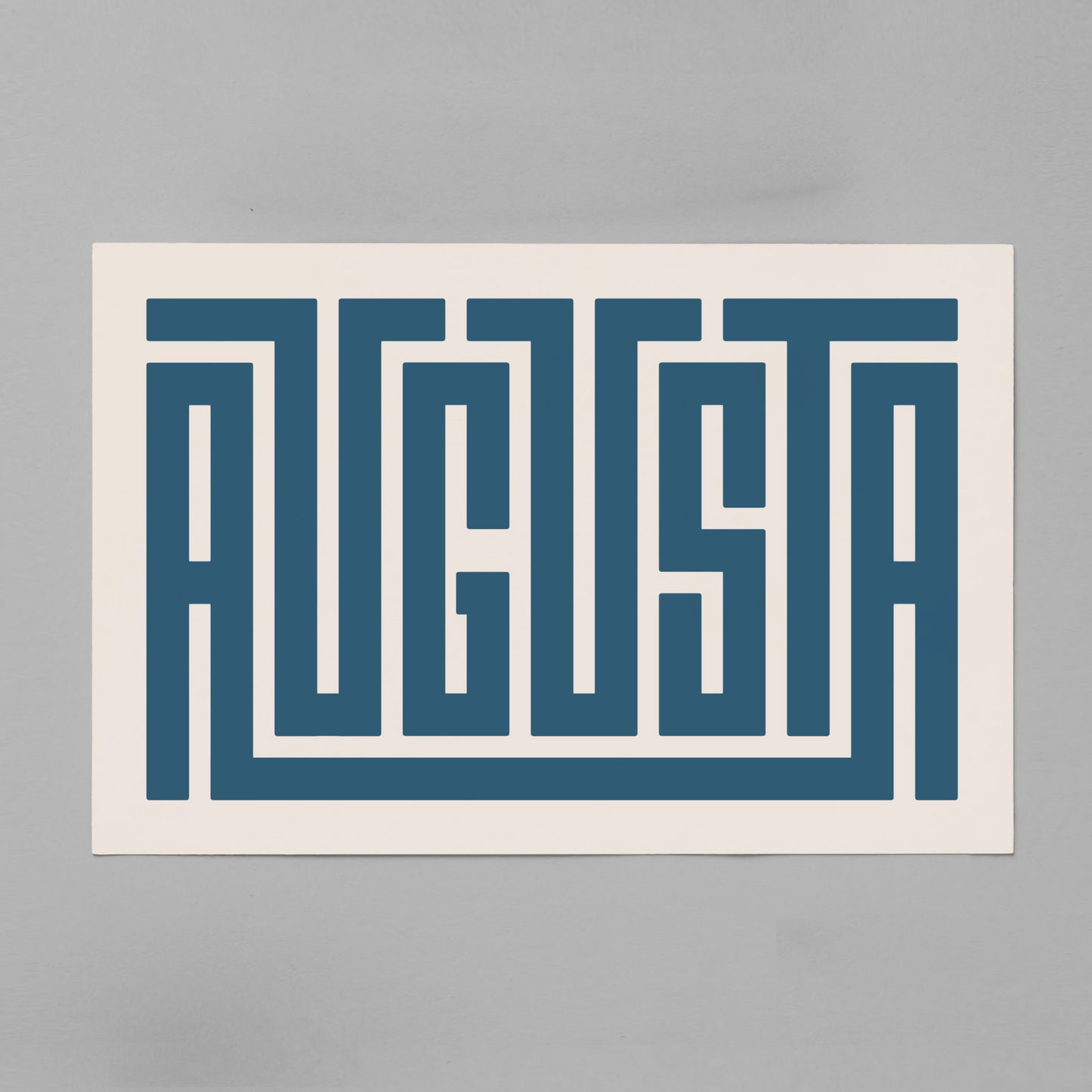 Unframed Augusta Poster on Gray Background