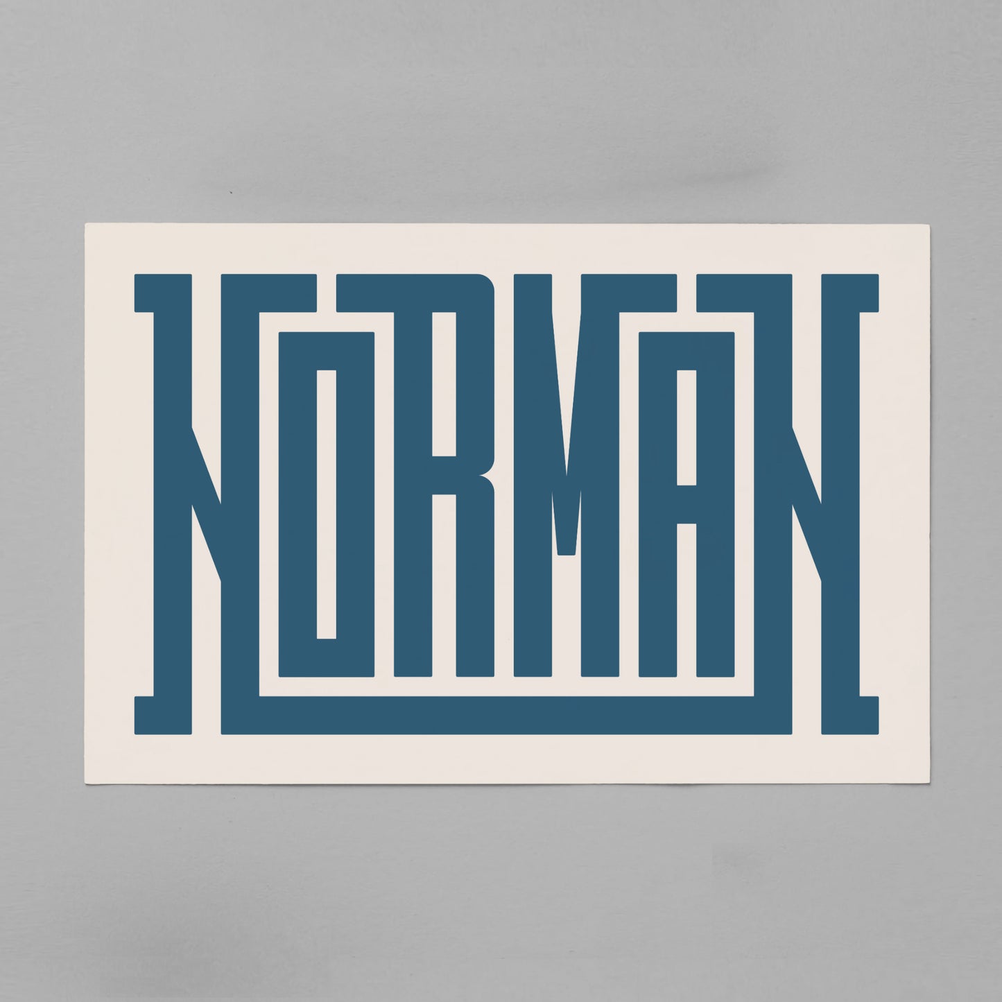 Unframed Norman Poster on Gray Background