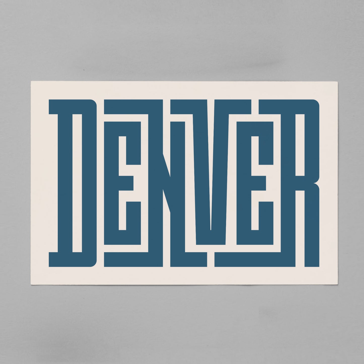 Unframed Denver Poster on Gray Background