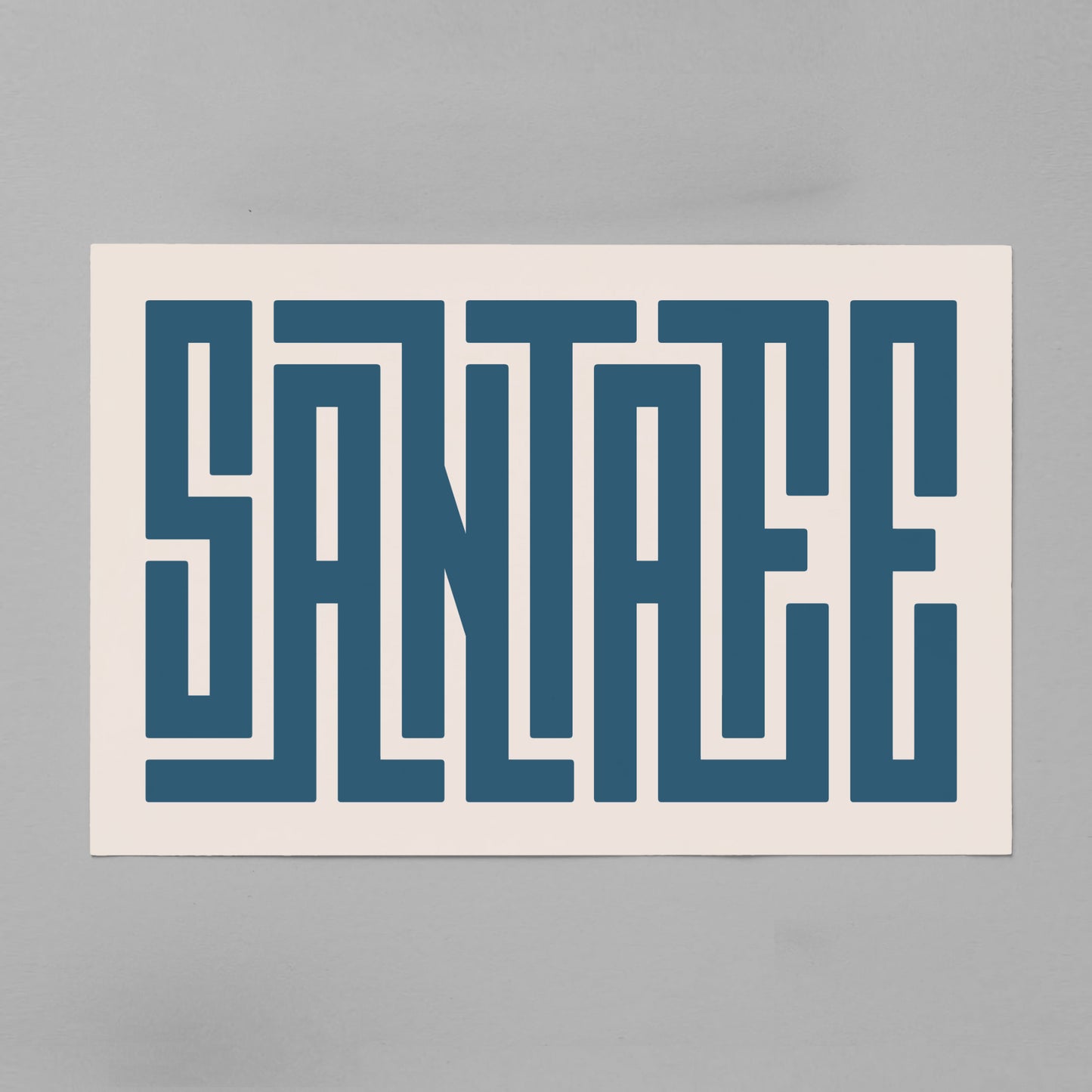 Unframed Santa Fe Poster on Gray Background