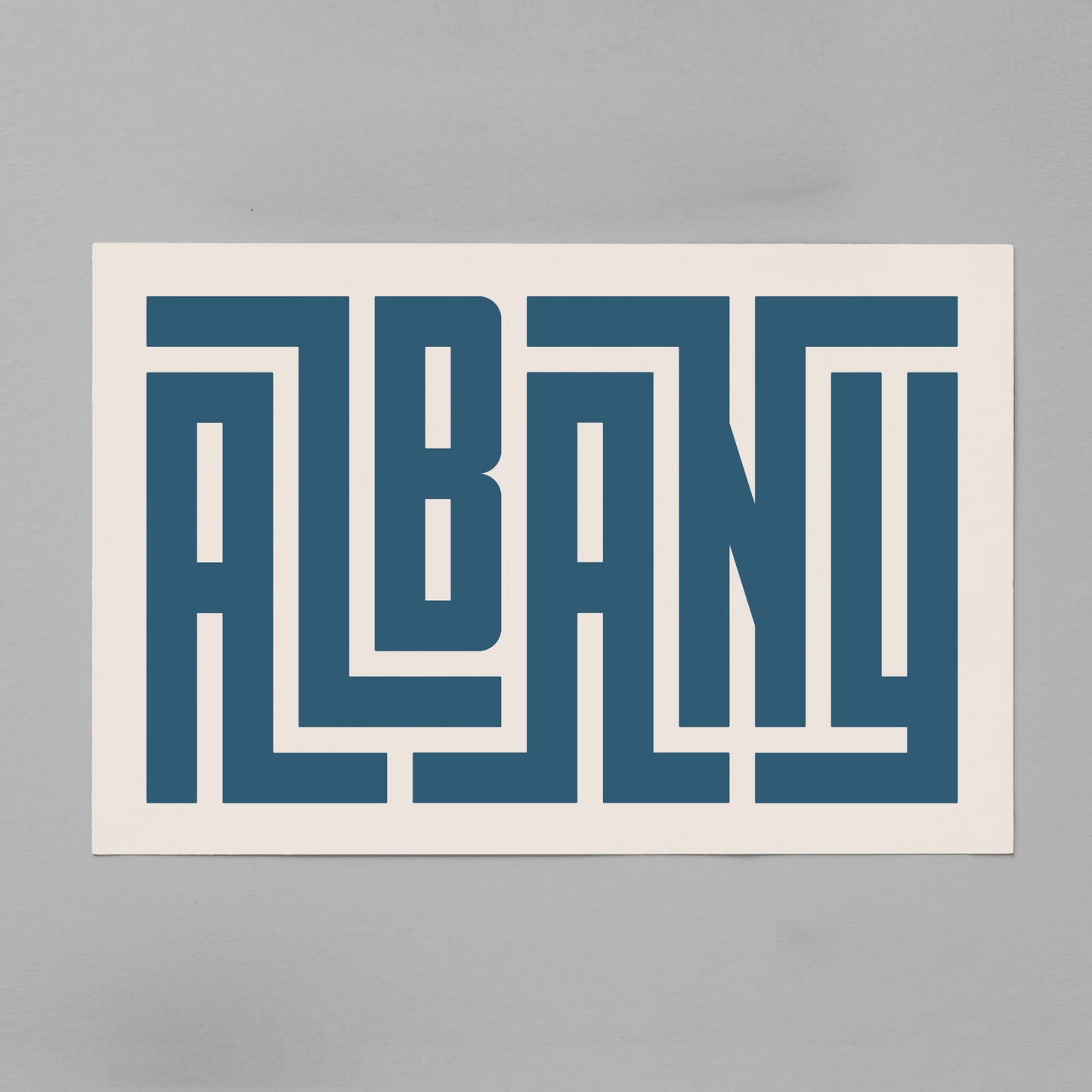 Unframed Albany Poster on Gray Background