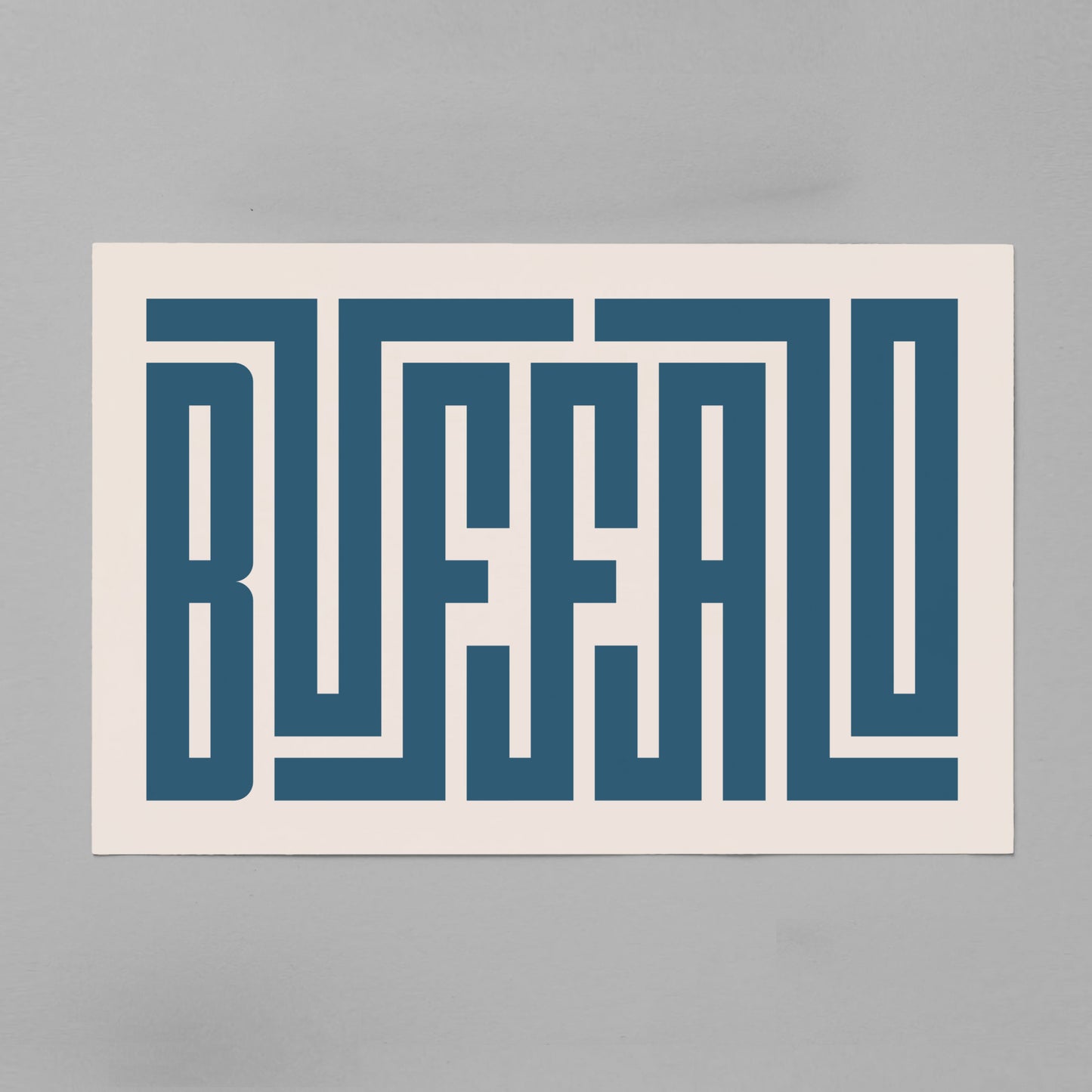 Unframed Buffalo Poster on Gray Background