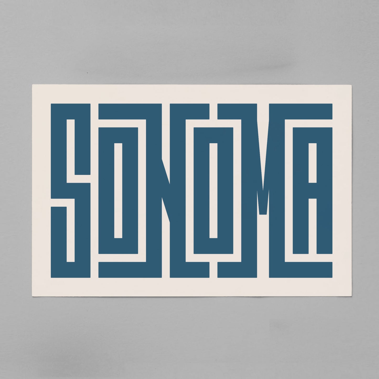 Unframed Sonoma Poster on Gray Background