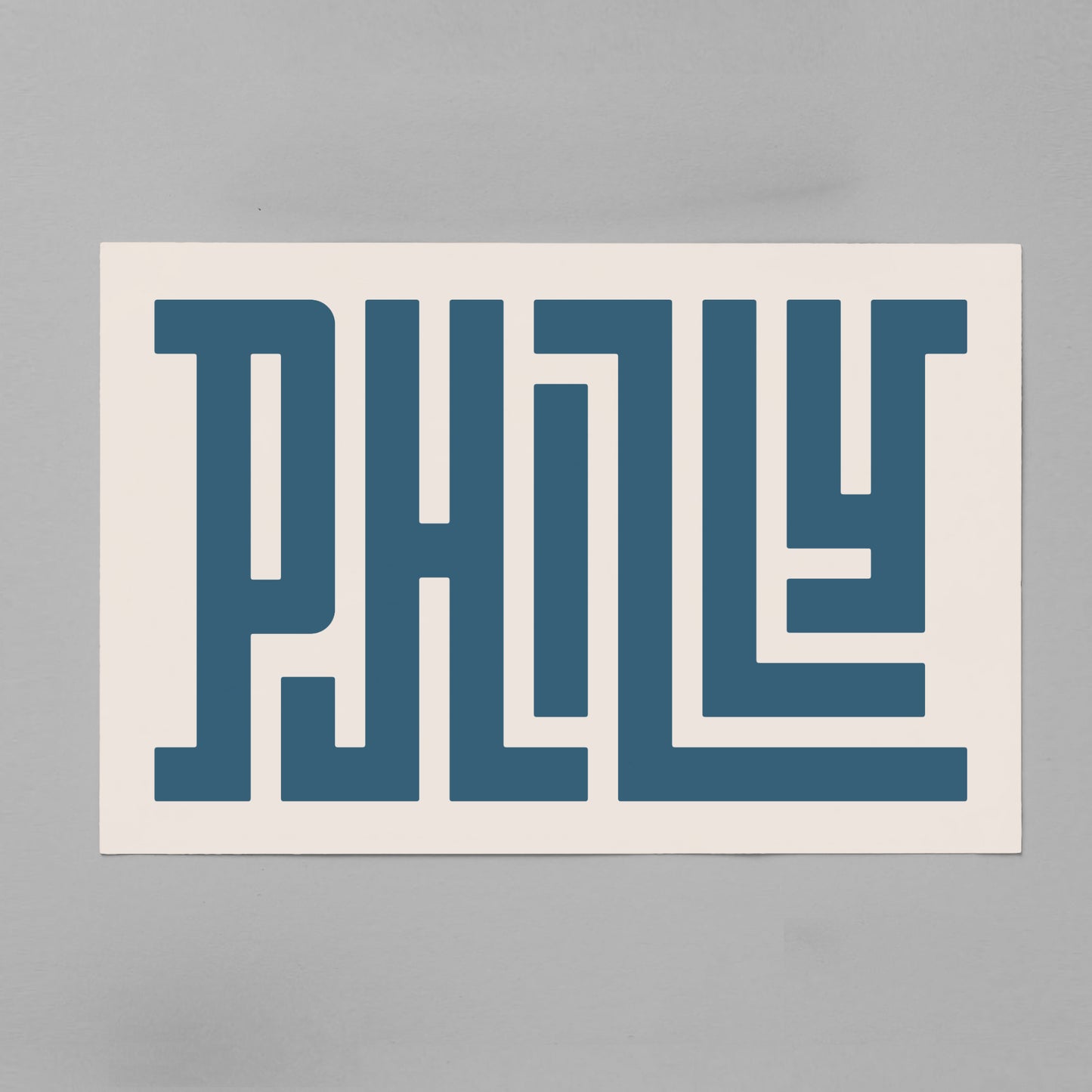 Unframed Philly Poster on Gray Background