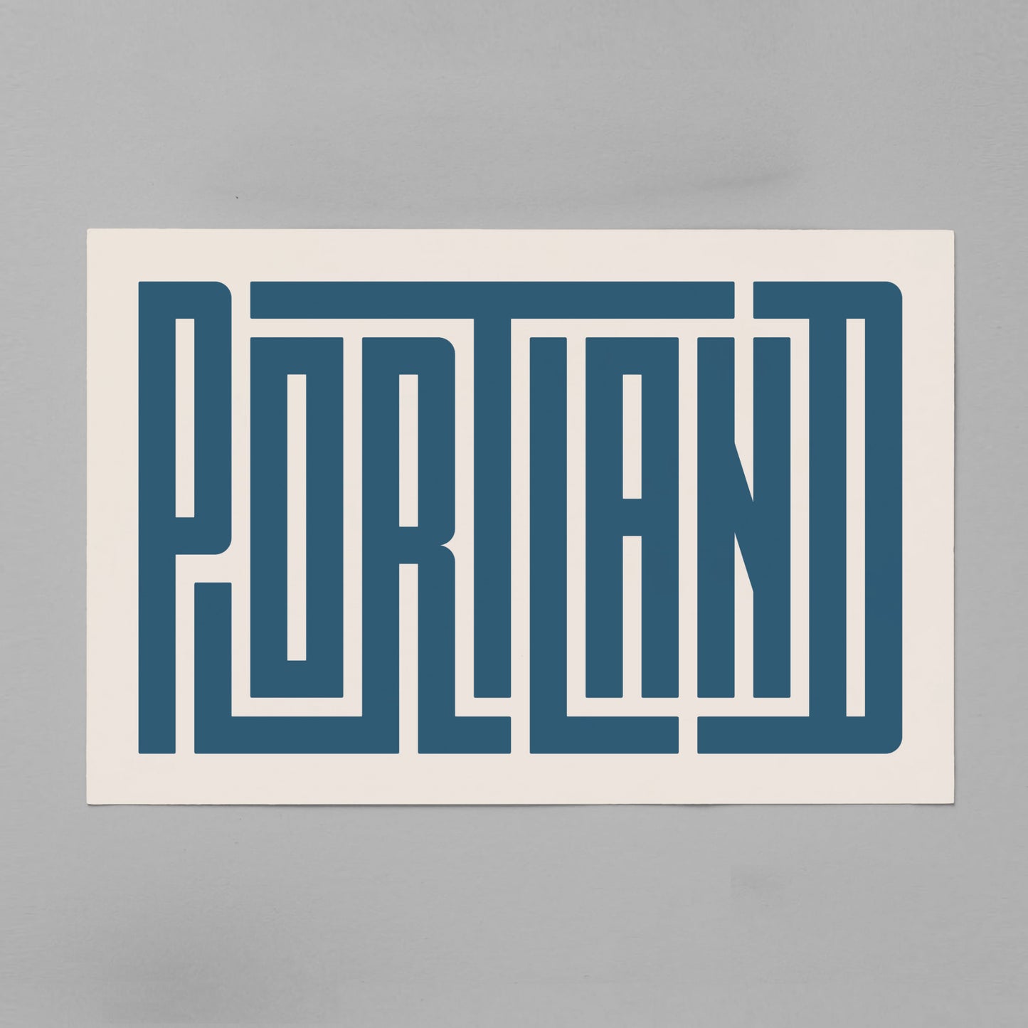 Unframed Portland Poster on Gray Background