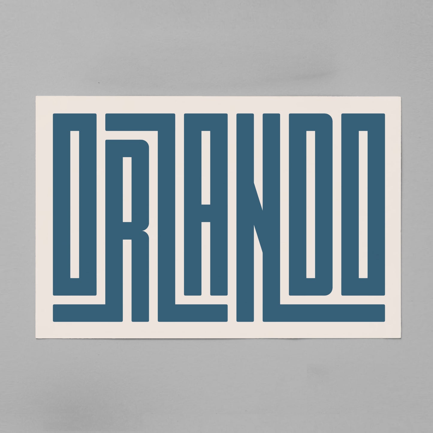 Unframed Orlando Poster on Gray Background