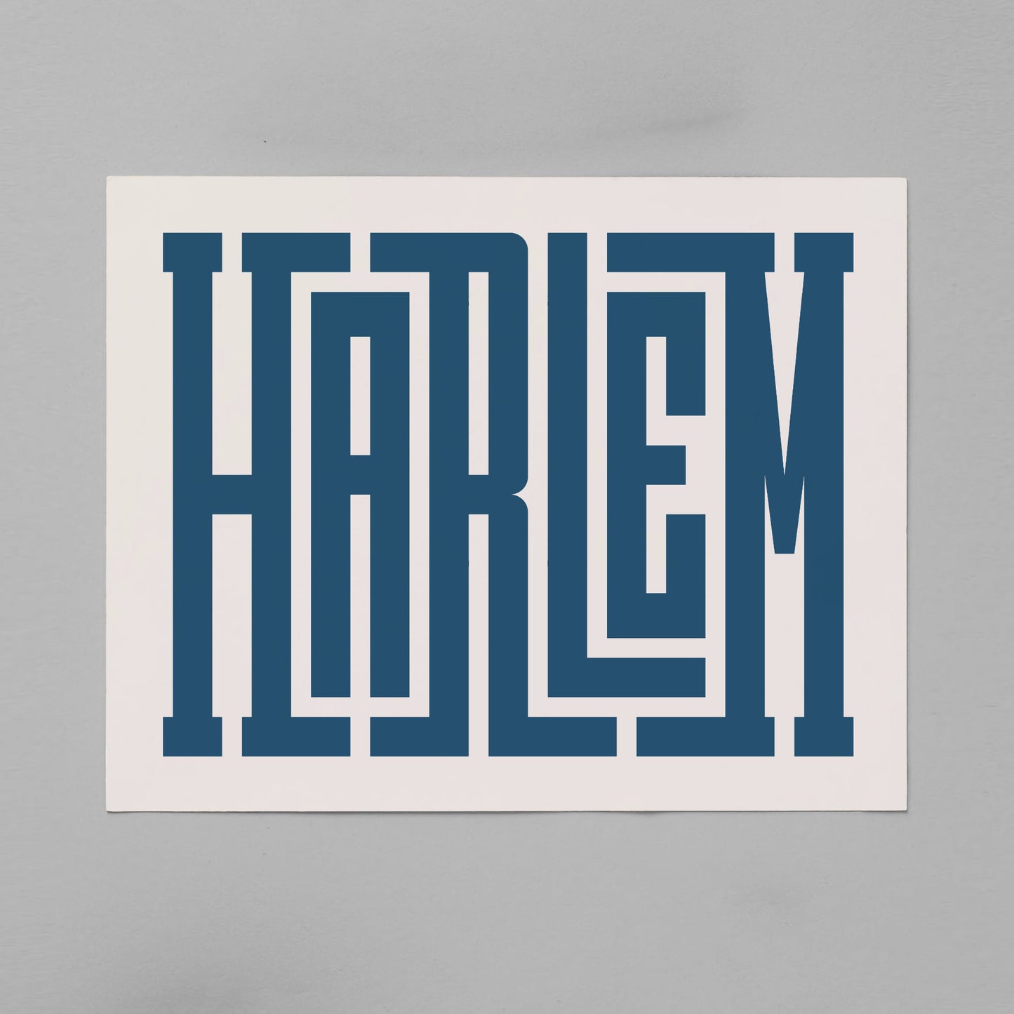 Unframed Harlem Poster on Gray Background