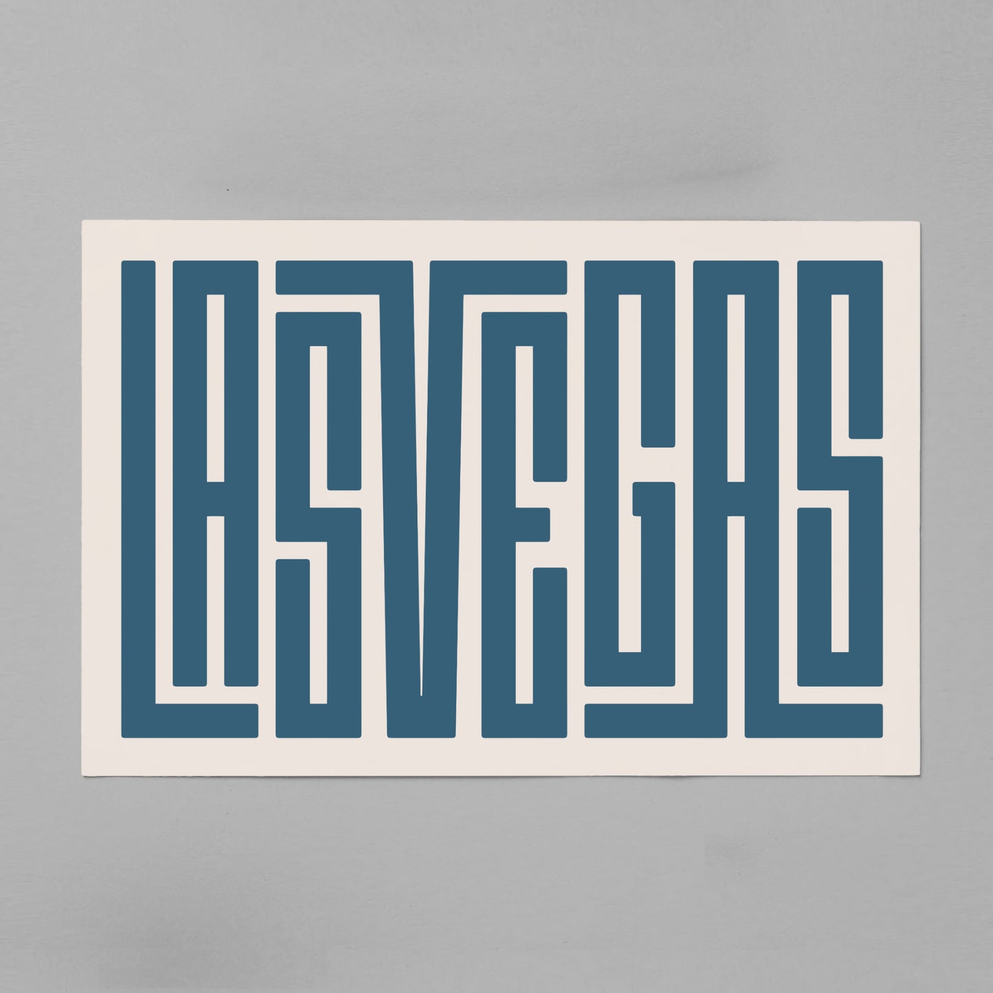 Unframed Las Vegas Poster on Gray Background