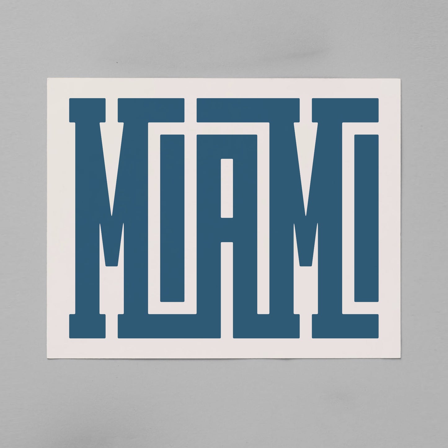 Unframed Miami Poster on Gray Background