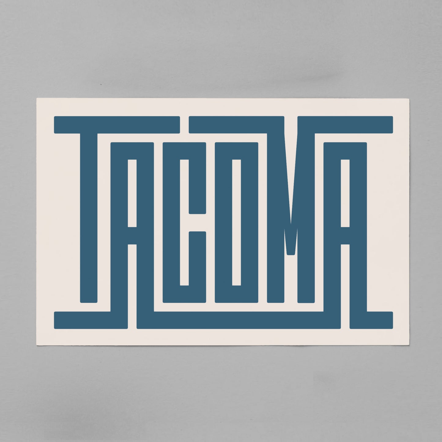 Unframed Tacoma Poster on Gray Background