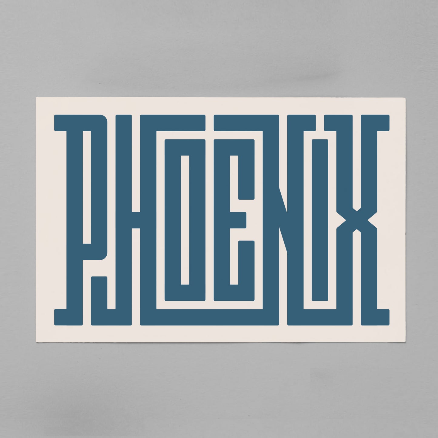Unframed Phoenix Poster on Gray Background