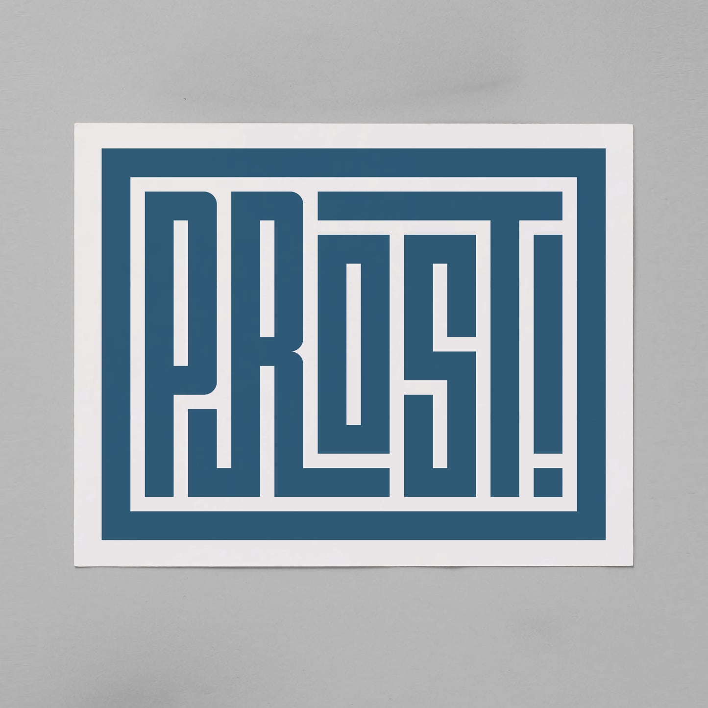 Unframed Prost Poster on Gray Background