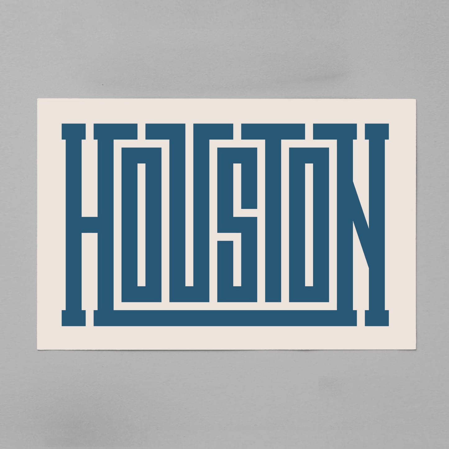 Unframed Houston Poster on Gray Background