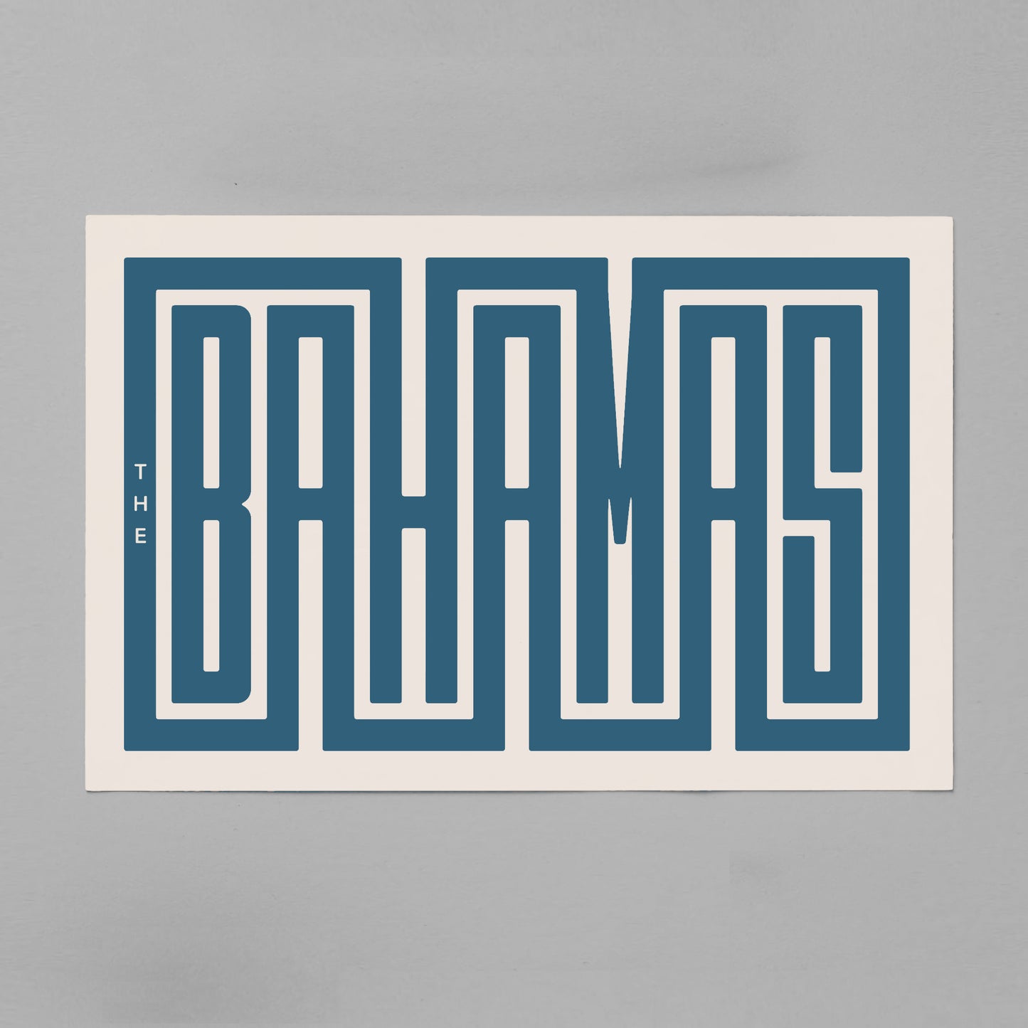 Wood framed minimalist Bahamas Wall Decor in Boho style room wtih neutral colors