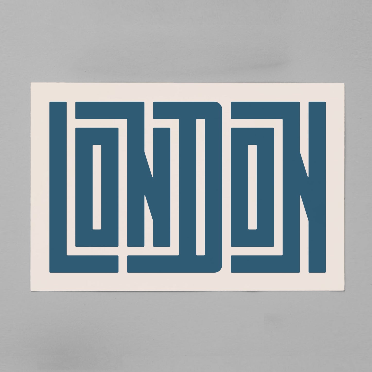 Unframed London Poster on Gray Background