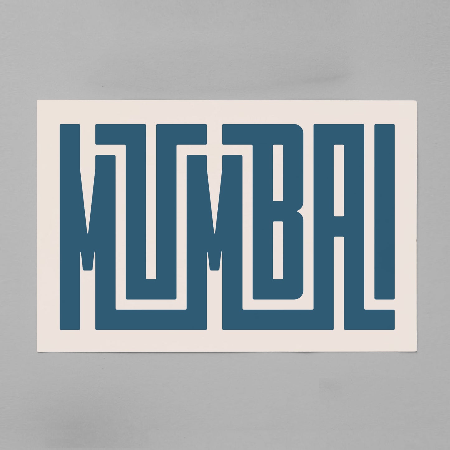 Unframed Mumbai Poster on Gray Background
