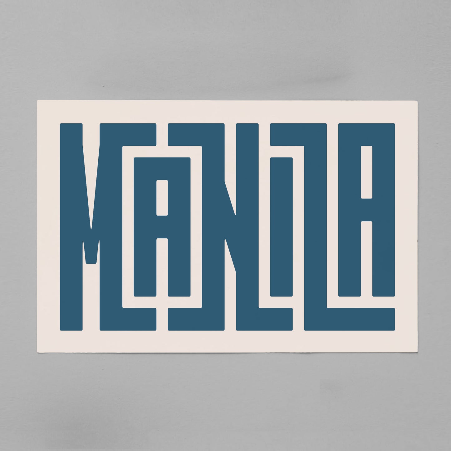 Unframed Manila Poster on Gray Background