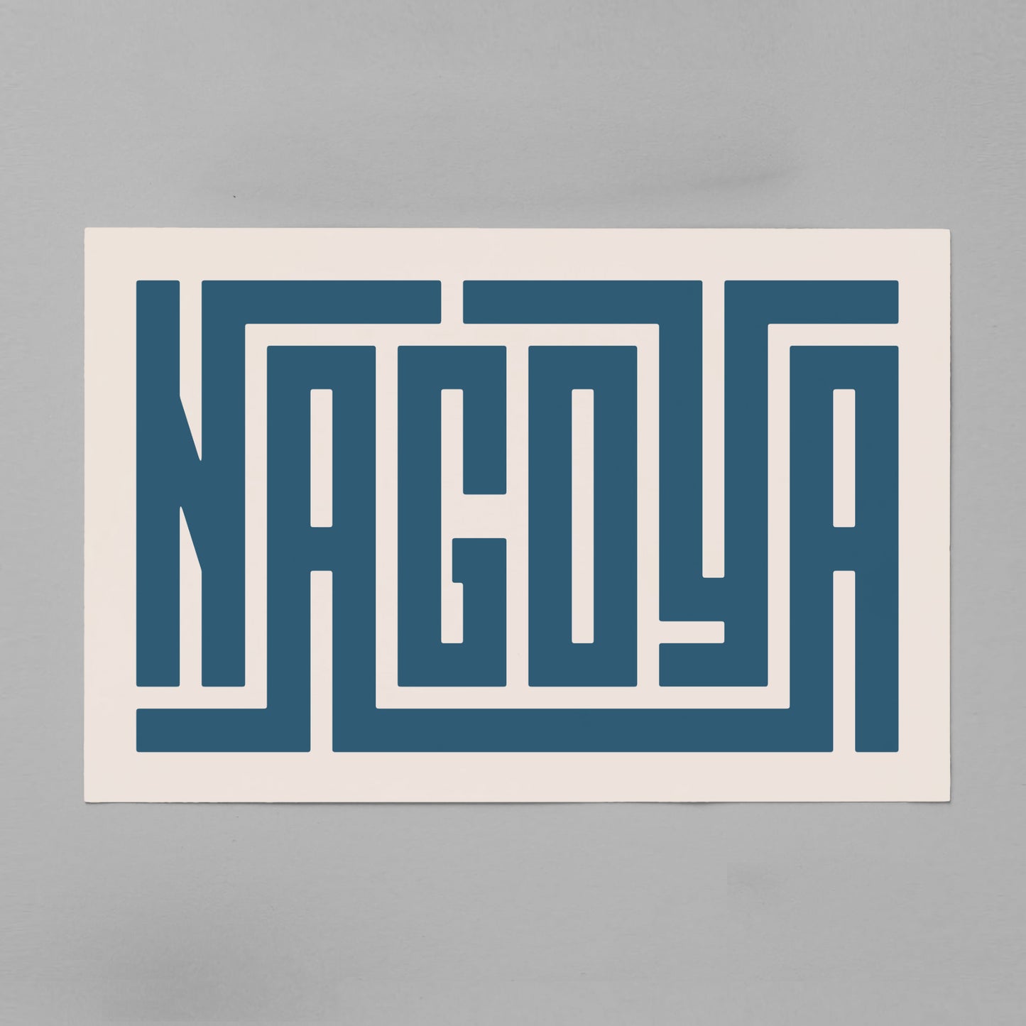 Unframed Nagoya Poster on Gray Background