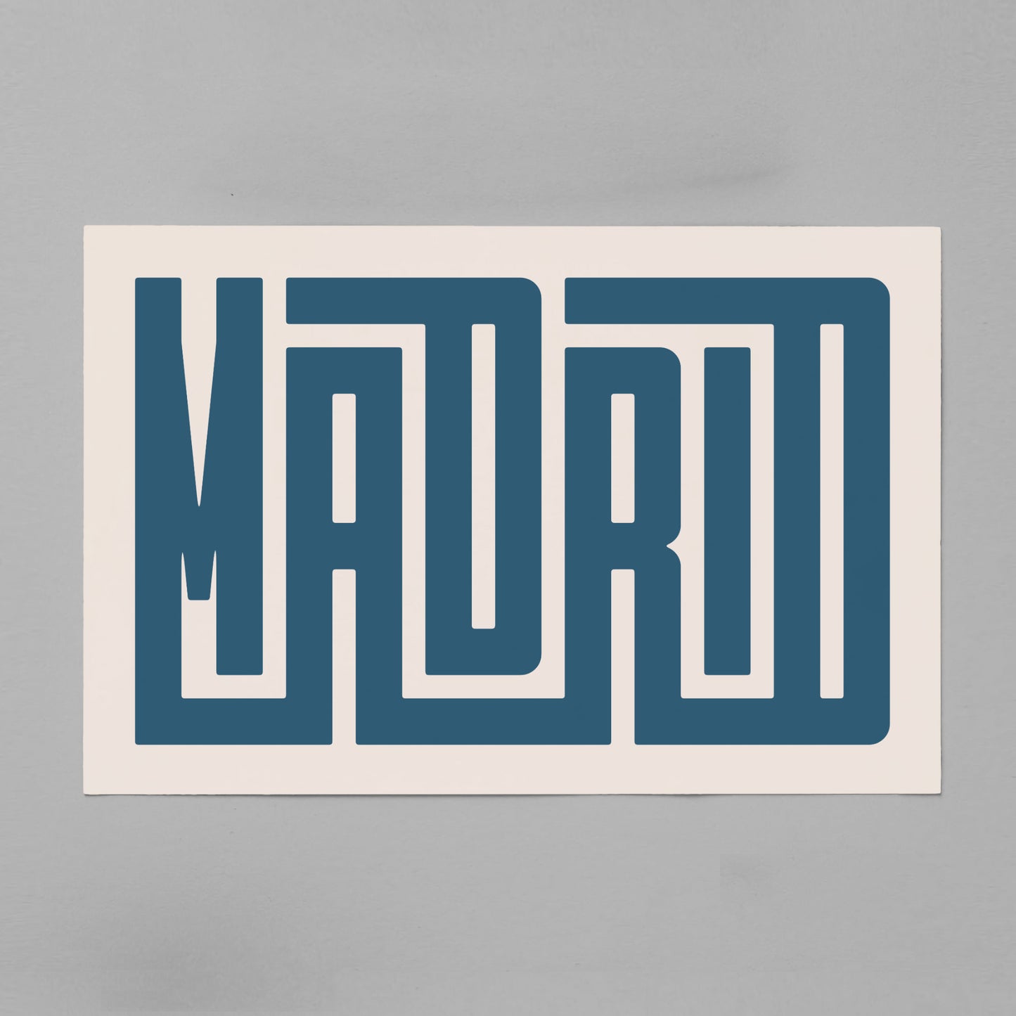 Unframed Madrid Poster on Gray Background