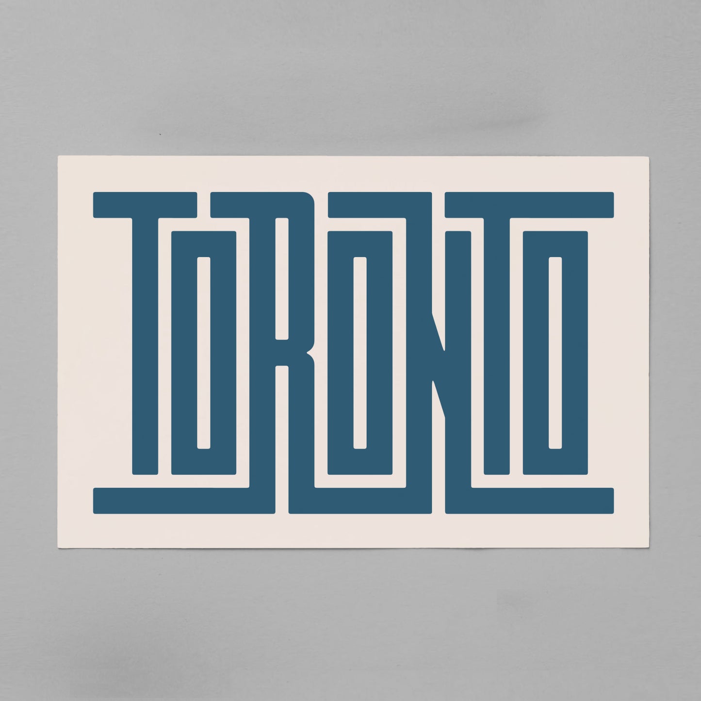 Unframed Toronto Poster on Gray Background