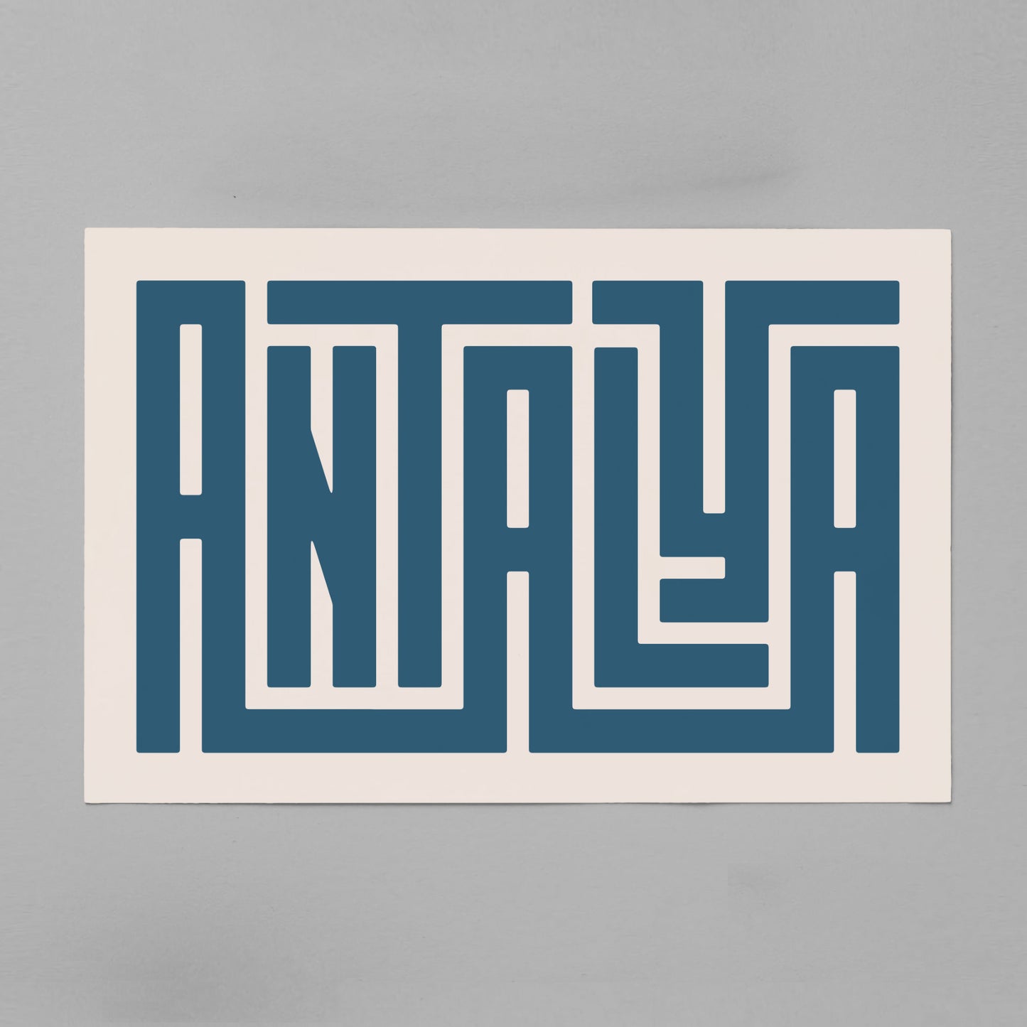 Unframed Antalya Poster on Gray Background