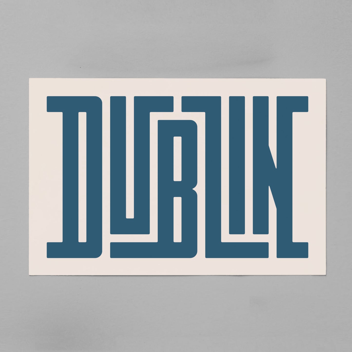 Unframed Dublin Poster on Gray Background