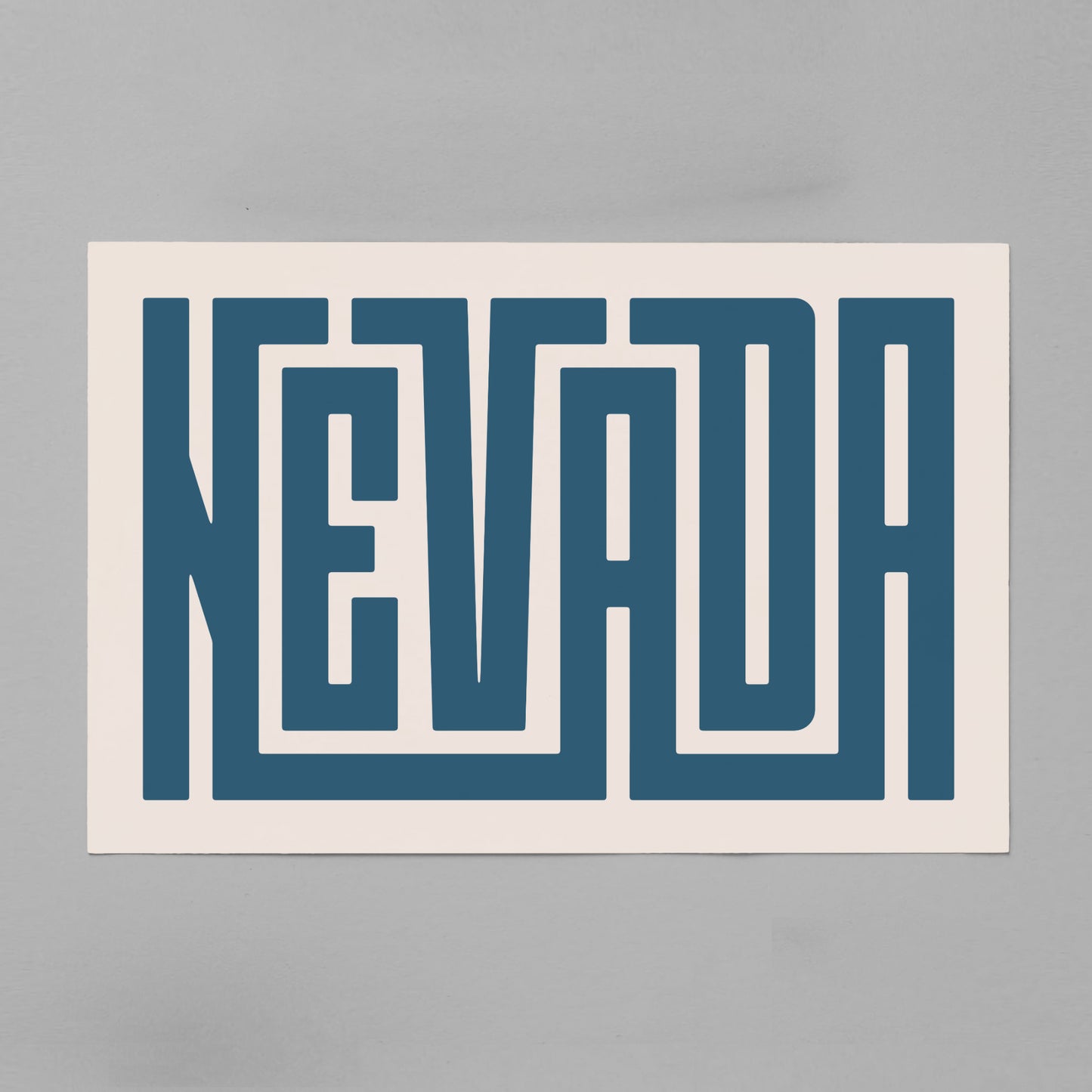 Unframed Nevada Poster on Gray Background