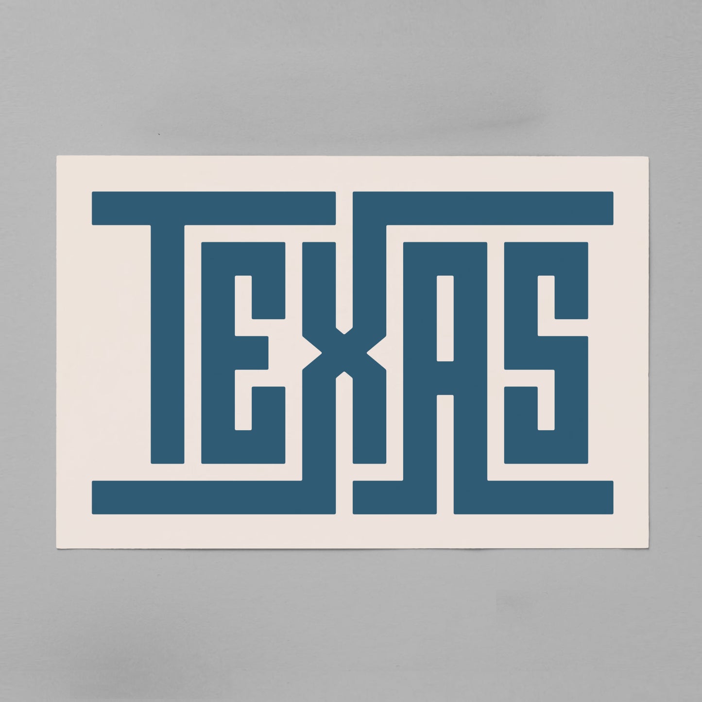 Unframed Texas Poster on Gray Background