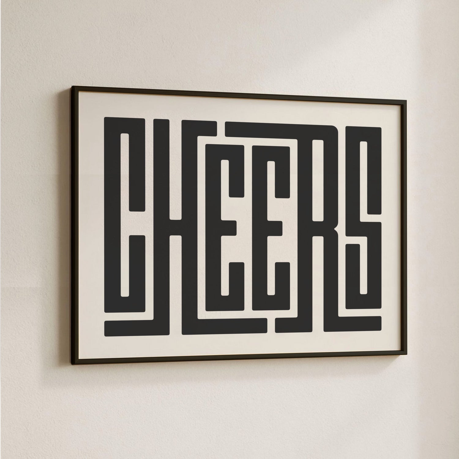 Cheers Typography Design - Collection Thumbnail for Word and Phrase Art Prints