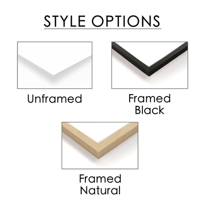 Print Style Options with labels for typography prints