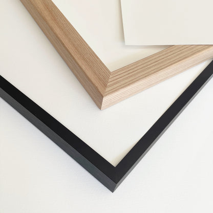 Print Options for Typography Art Print - Unframed, Framed Metal, Framed Wood