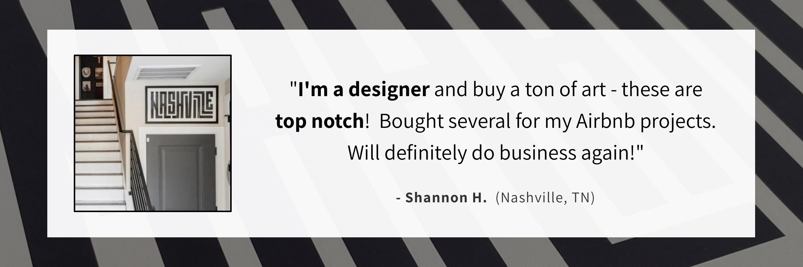 Serif Art Product Review and Customer Testimony Rental Print