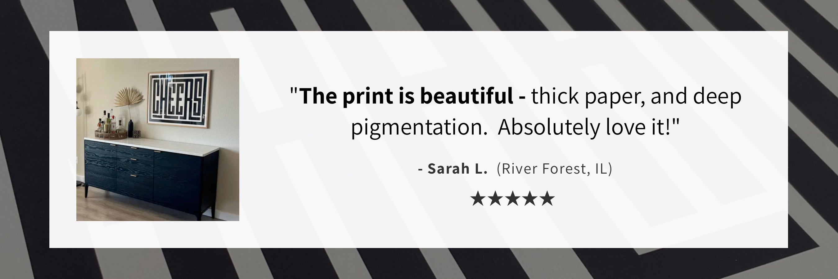Serif Art Product Review and Customer Testimony Framed Cheers Print