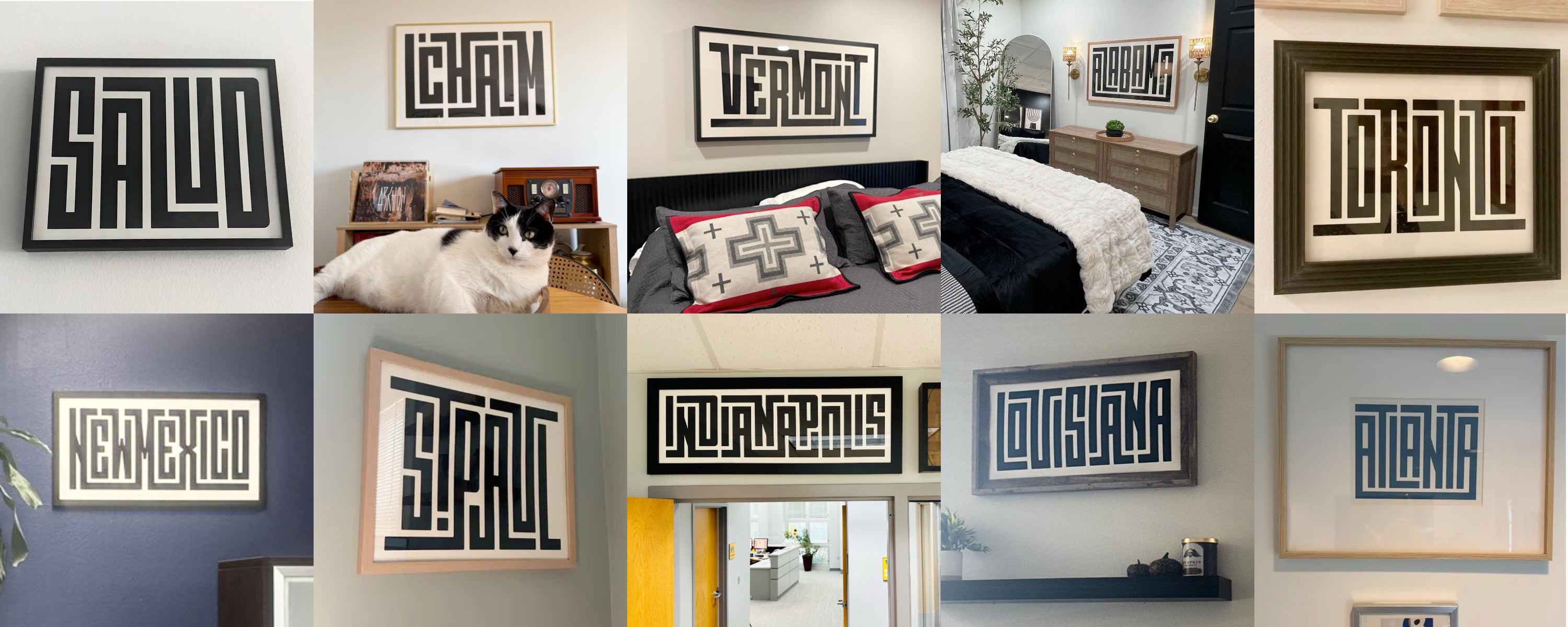 Customer review and testimony photos for Serif Art Company.