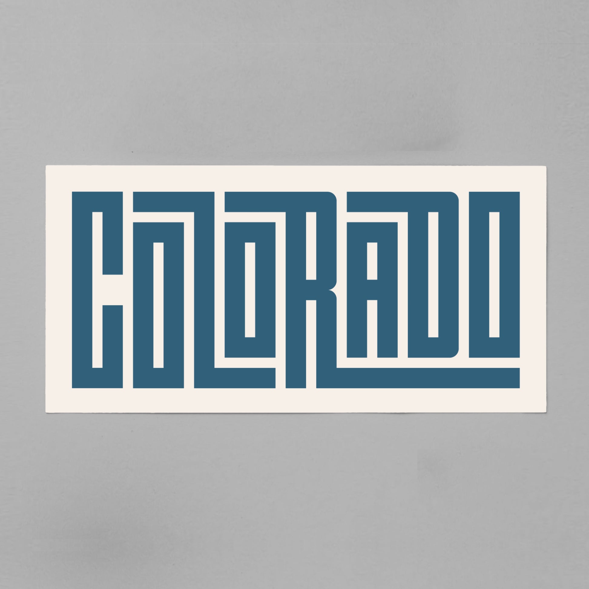 Unframed navy Colorado Poster on Gray Background