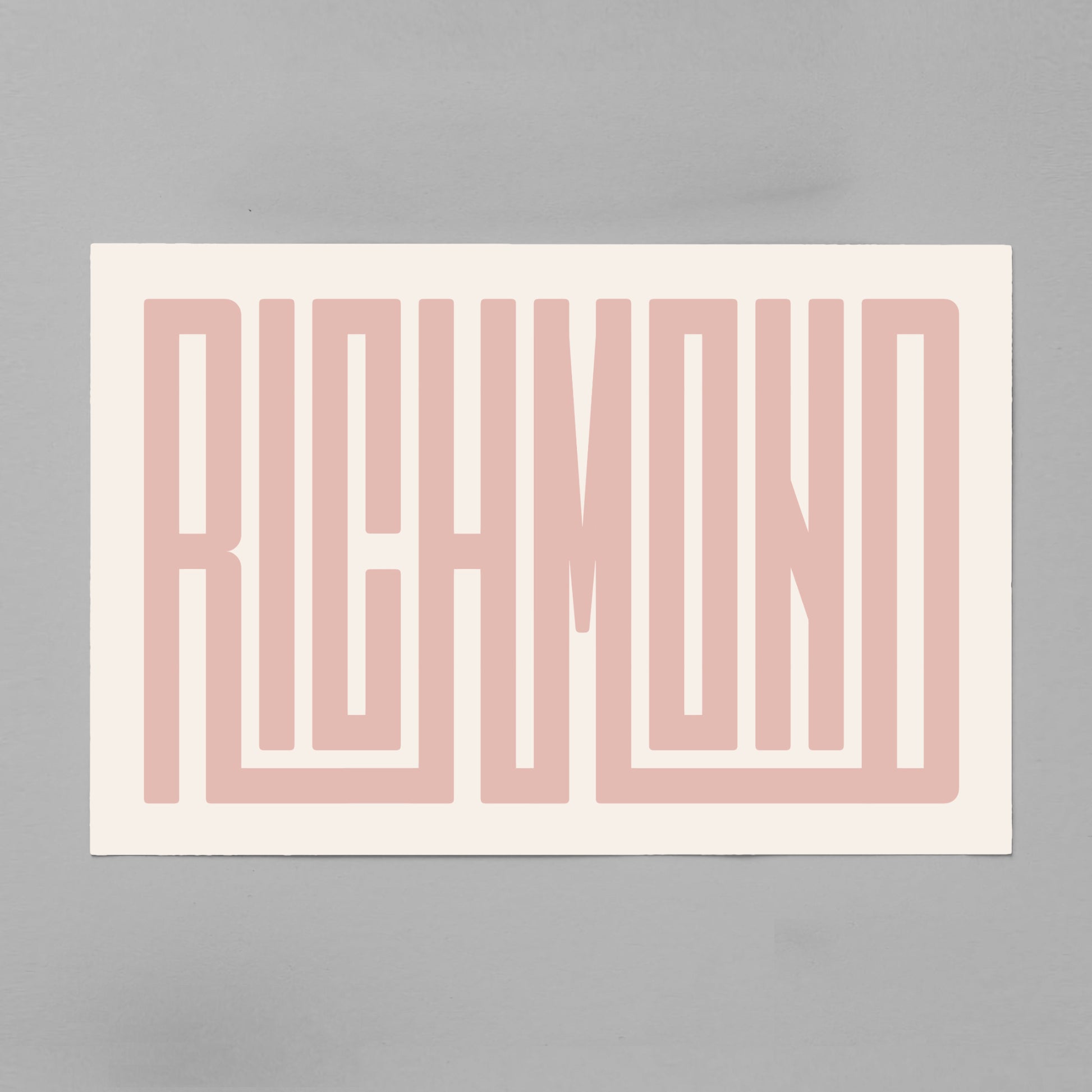 Unframed Richmond Poster on Gray Background