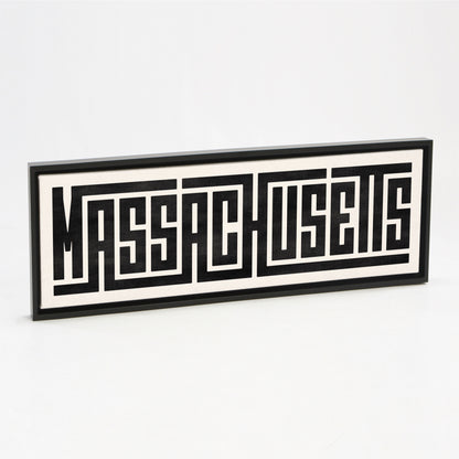 Massachusetts - Typography Print