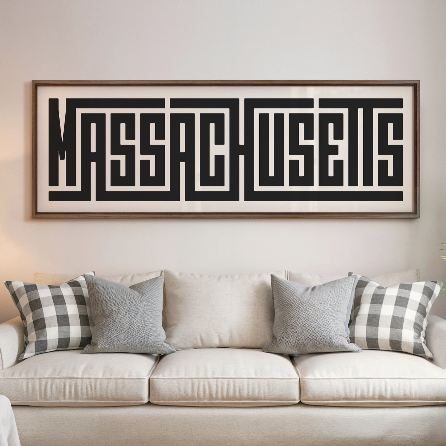 Massachusetts - Typography Print