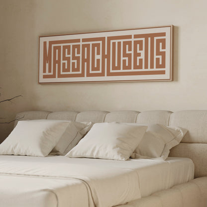 Massachusetts - Typography Print