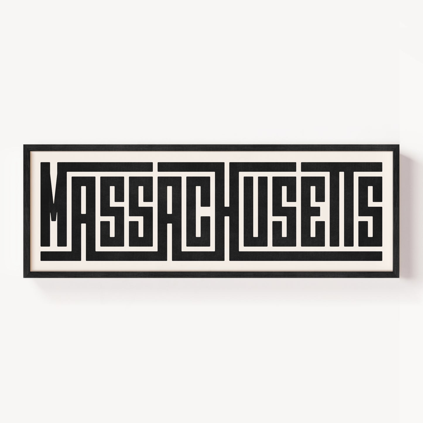 Massachusetts - Typography Print