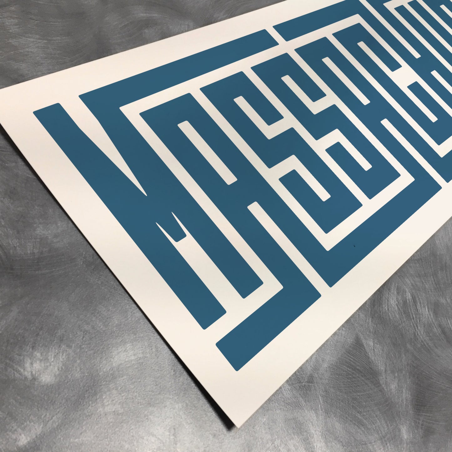 Massachusetts - Typography Print