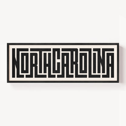 North Carolina - Typography Print