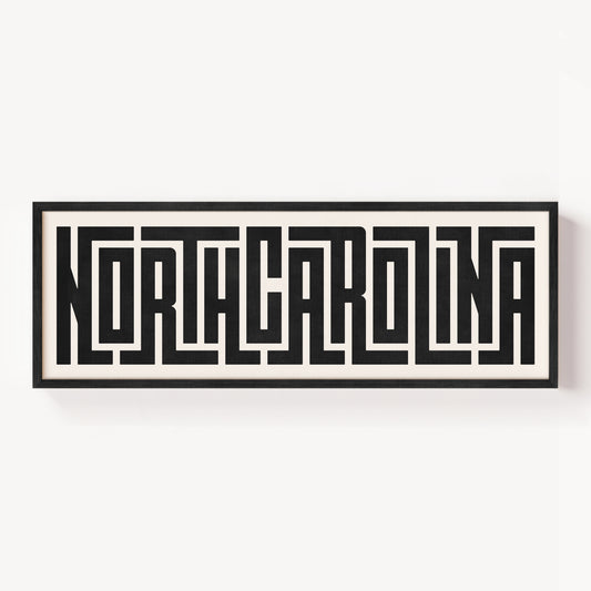 North Carolina - Typography Print