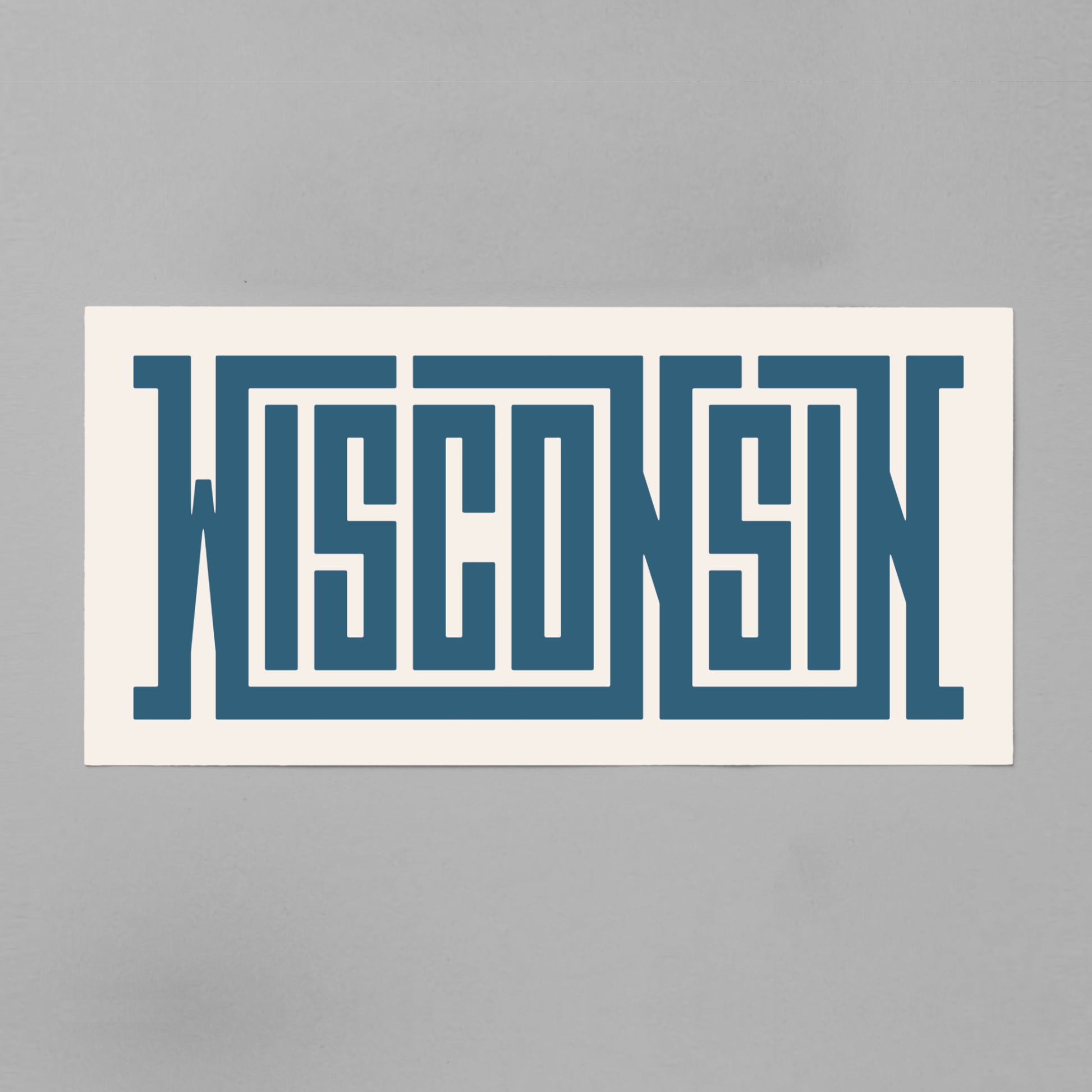 Unframed Wisconsin Poster on Gray Background